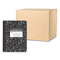 Roaring Spring Hardcover Marble Composition Book, Wide/Legal Rule, Black Marble Cover, (100) 9.75 x 7.5 Sheets, 12/Carton (77231CS)