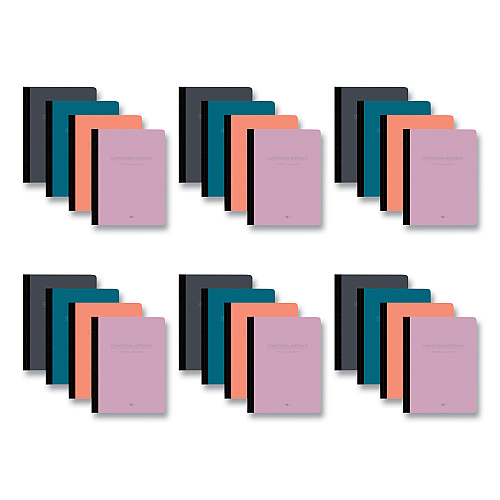 Roaring Spring Poly Flex Composition Notebook, Med/College Rule, Assorted Cover, (70) 9.75 x 7.5 Sheets, 24/Carton (77294CS)