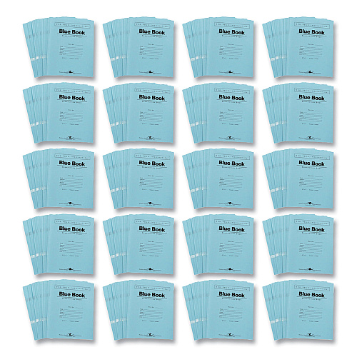 Roaring Spring Examination Blue Book, Wide/Legal Rule, Blue Cover, (6) 8.5 x 7 Sheets, 1,000/Carton (77511CS)