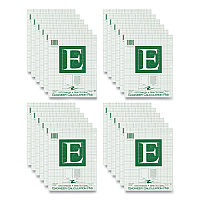 Roaring Spring Engineer Pad, (1.25" Margin), Quad Rule (5 sq/in, 1 sq/in), 100 Light Green 8.5 x 11 Sheets/Pad, 24/Carton (95582CS)