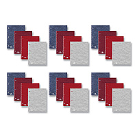 Roaring Spring Stasher Wirebound Notebooks, 1-Subject, Medium/College Rule, Randomly Assorted Cover, (100) 11 x 9 Sheets, 24/Carton (11098CS)