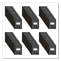 Roaring Spring Flexible Cover Composition Notebook, Wide/Legal Rule, Black Marble Cover, (60) 10 x 8 Sheets, 72/Carton (77505CS)