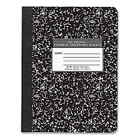 Roaring Spring Hardcover Composition Book, Quadrille 5 sq/in Rule, Black Marble Cover, (80) 9.75 x 7.5 Sheets, 48/Carton (77227CS)