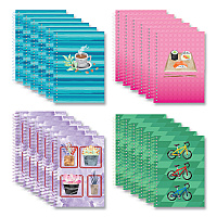 Roaring Spring Lifenotes Wirebound Notebook, 1 Subject, Medium/College Rule, Assorted Cover, (80) 7 x 5 Sheets, 24/Carton (12511CS)