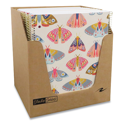 Roaring Spring Studio Series Notebook, 1-Subject, College Rule, Assorted Covers Set 1, (70) 11 x 9 Sheets, 24/Carton (11321CS)