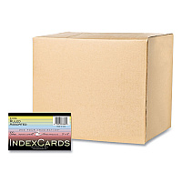 Roaring Spring Colored Index Cards, 3 x 5, Assorted Colors, 100/Pack, 36 Packs/Carton (83369CS)