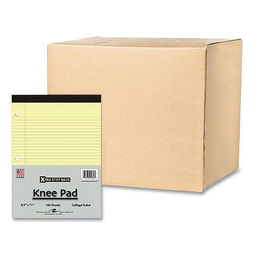Roaring Spring Stiff-Back Pad, Medium/College Rule, 100 Canary 8.5 x 11 Sheets, 36/Carton (95284CS)
