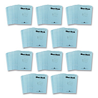 Roaring Spring Examination Blue Book, Wide/Legal Rule, Blue Cover, (6) 11 x 8.5 Sheets, 500/Carton (77516CS)