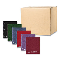 Roaring Spring Stasher Wirebound Notebooks, 1-Subject, Medium/College Rule, Randomly Assorted Cover, (100) 11 x 9 Sheets, 24/Carton (13098CS)