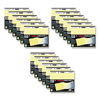 Roaring Spring WIDE Landscape Format Writing Pad, Medium/College Rule, 40 Canary 11 x 9.5 Sheets, 18/Carton (74511CS)