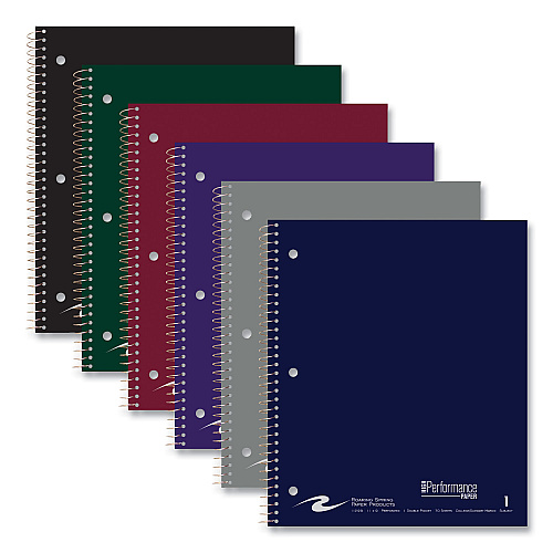 Roaring Spring Subject Wirebound Notebook, 1-Subject, Medium/College Rule, Assorted Cover, (80) 11 x 9 Sheets, 24/Carton (11299CS)