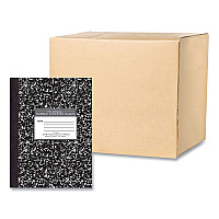 Roaring Spring Hardcover Marble Composition Book, Unruled, Black Marble Cover, (80) 10.25 x 7.88 Sheets, 24/Carton (77479CS)