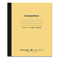 Roaring Spring Flexible Cover Composition Notebook, Wide/Legal Rule, Manila Cover, (48) 8.5 x 7 Sheets, 72/Carton (77308CS)