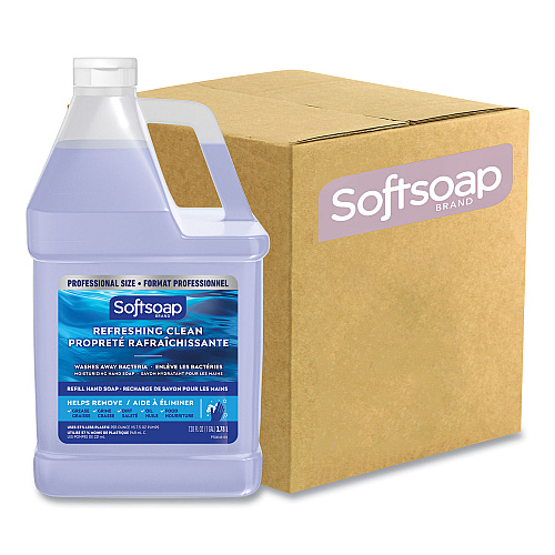 Softsoap Professional Liquid Hand Soap Refill, Refreshing Clean Scent, 128 oz, 4/Carton (61036482CT)
