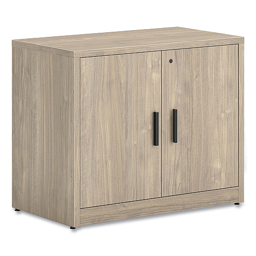 HON 10500 Series Storage Cabinet with Doors, Two Shelves, 36" x 20" x 29.5", Kingswood Walnut (105291LKI1)