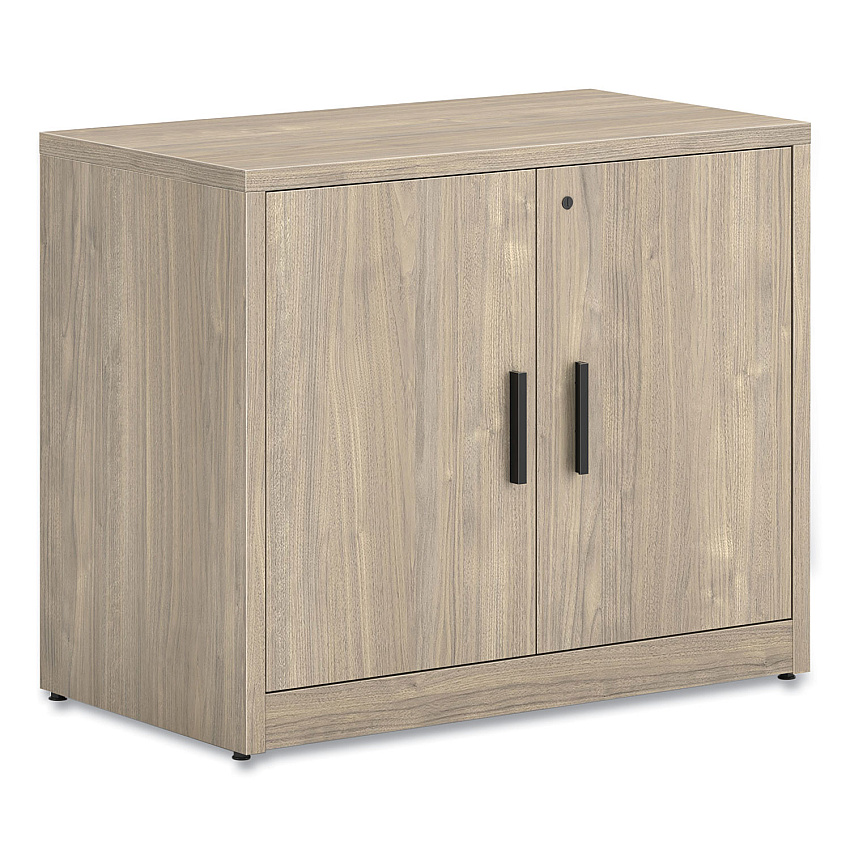 HON 10500 Series Storage Cabinet with Doors, Two Shelves, 36" x 20" x 29.5", Kingswood Walnut (105291LKI1)