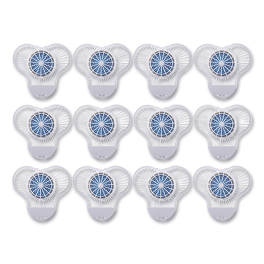 Boardwalk&reg; Urinal Screen w/Non-Para Cleaner Block, Green Apple, 12/Box (BWKNUS)