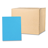 Roaring Spring Pocket Folder with 3 Fasteners, 0.5" Capacity, 11 x 8.5, Light Blue, 25/Box, 10 Boxes/Carton (54127CS)
