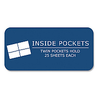 Roaring Spring Pocket Folder with 3 Fasteners, 0.5" Capacity, 11 x 8.5, Dark Blue, 25/Box, 10 Boxes/Carton (54121CS)