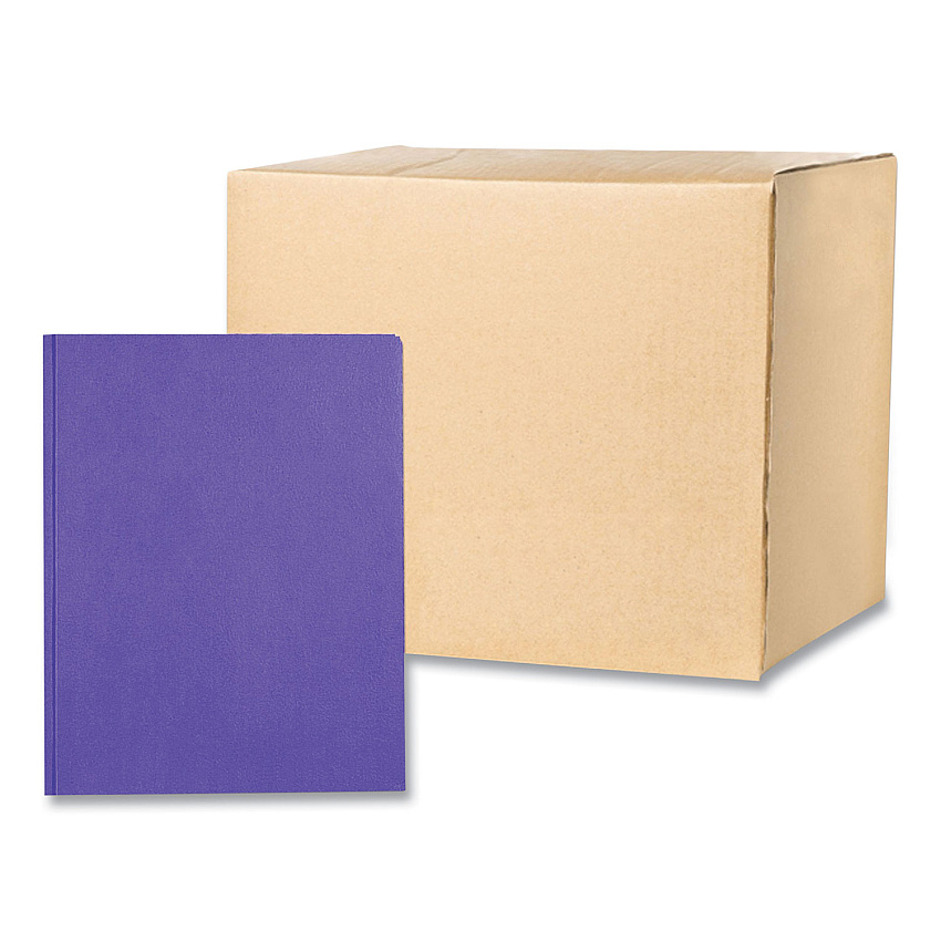 Roaring Spring Pocket Folder with 3 Fasteners, 0.5" Capacity, 11 x 8.5, Purple, 25/Box, 10 Boxes/Carton (54123CS)