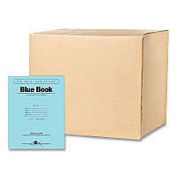 Roaring Spring Recycled Exam Book, Wide/Legal Rule, Blue Cover, (8) 11 x 8.5 Sheets, 500/Carton (77609CS)