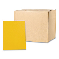 Roaring Spring Pocket Folder with 3 Fasteners, 0.5" Capacity, 11 x 8.5, Yellow, 25/Box, 10 Boxes/Carton (54125CS)