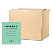 Roaring Spring Recycled Exam Book, Wide/Legal Rule, Green Cover, (8) 8.5 x 7 Sheets, 600/Carton (77508CS)