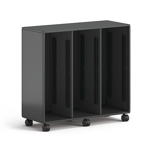 HON Class-ifi Tote Storage Cabinet, Three-Wide, 46.63" x 18.75" x 44.13", Charcoal Gray (EST3H3WNSSNA)