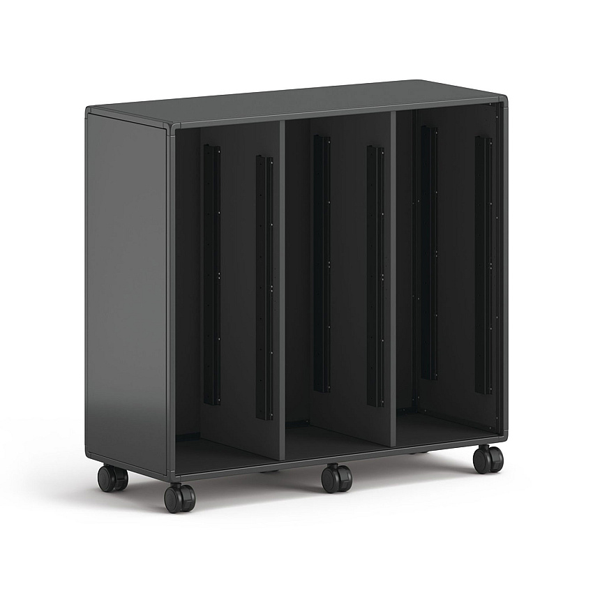 HON Class-ifi Tote Storage Cabinet, Three-Wide, 46.63" x 18.75" x 44.13", Charcoal Gray (EST3H3WNSSNA)