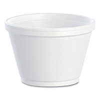 Dart Foam Containers, 6 oz, White, 50/Bag, 20 Bags/Carton (6SJ12)