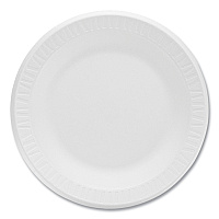 Dart Concorde Foam Plate, 10.25" dia, White, 125/Pack, 4 Packs/Carton (10PWCR)