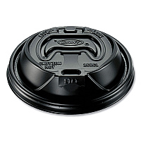 Dart Optima Reclosable Lid, Fits 12 oz to 24 oz Foam Cups, Black, 100 Pack, 10 Packs/Carton (16RCLBLK)