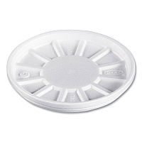 Dart Vented Foam Lids, Fits 6 oz to 32 oz Cups, White, 50 Pack, 10 Packs/Carton (20RL)