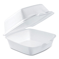 Dart Foam Hinged Lid Containers, 5.38 x 5.5 x 2.88, White, 500/Carton (50HT1)