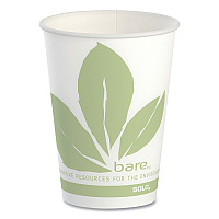 SOLO Bare Eco-Forward Paper Cold Cups, ProPlanet Seal, 9 oz, Green/White, 100/Sleeve, 20 Sleeves/Carton (R9BBJD110CT)