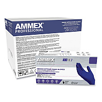 AMMEX Professional Nitrile Exam Gloves, Powder-Free, Small, 3 mil Thick, 9.5