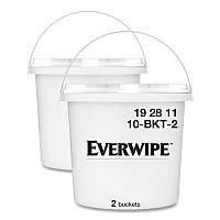 Everwipe&reg; Wet Wipe Center-Pull Resealable Bucket, White, 2 Buckets (192811)