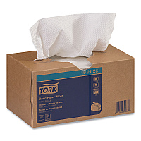 Tork&reg; Basic Paper Wipers, 1-Ply, White, 6000 Wipers (192126)