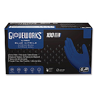 GloveWorks by AMMEX Heavy-Duty Industrial Nitrile Gloves, Powder-Free, XX-Large, 6 mil Thick, 9.5