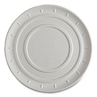 Vanguard Molded Fiber Pizza Tray, 16" Dia, White, Sugarcane, 50/carton