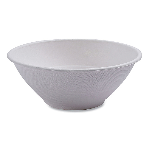 Vanguard Renewable And Compostable Sugarcane Bowls, 40 Oz, White, 400/carton