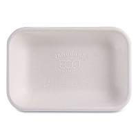 Vanguard Worldview Renewable And Compostable Sugarcane Take-out Containers, 16 Oz, 7 X 5 X 1, White, Sugarcane, 400/carton