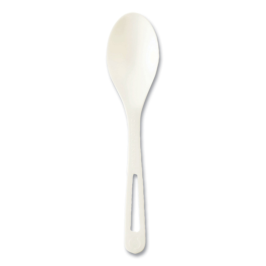 Cutlery Dispenser Refills, Spoon, White, 100/bag, 10 Bags/carton