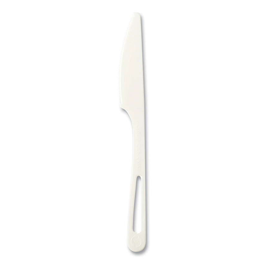 Cutlery Dispenser Refills, Knife, White, 100/bag, 10 Bags/carton