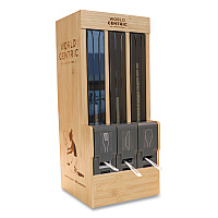 World Centric Cutlery Dispenser, Holds Forks/Knives/Spoons, 10.2 x 8.5 x 21.1, Natural (DPBAFKS)