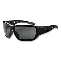 ergodyne Skullerz BALDR Safety Glasses, Black Nylon Impact Frame, Anti-Fog Smoke Polycarbonate Lens (57033)