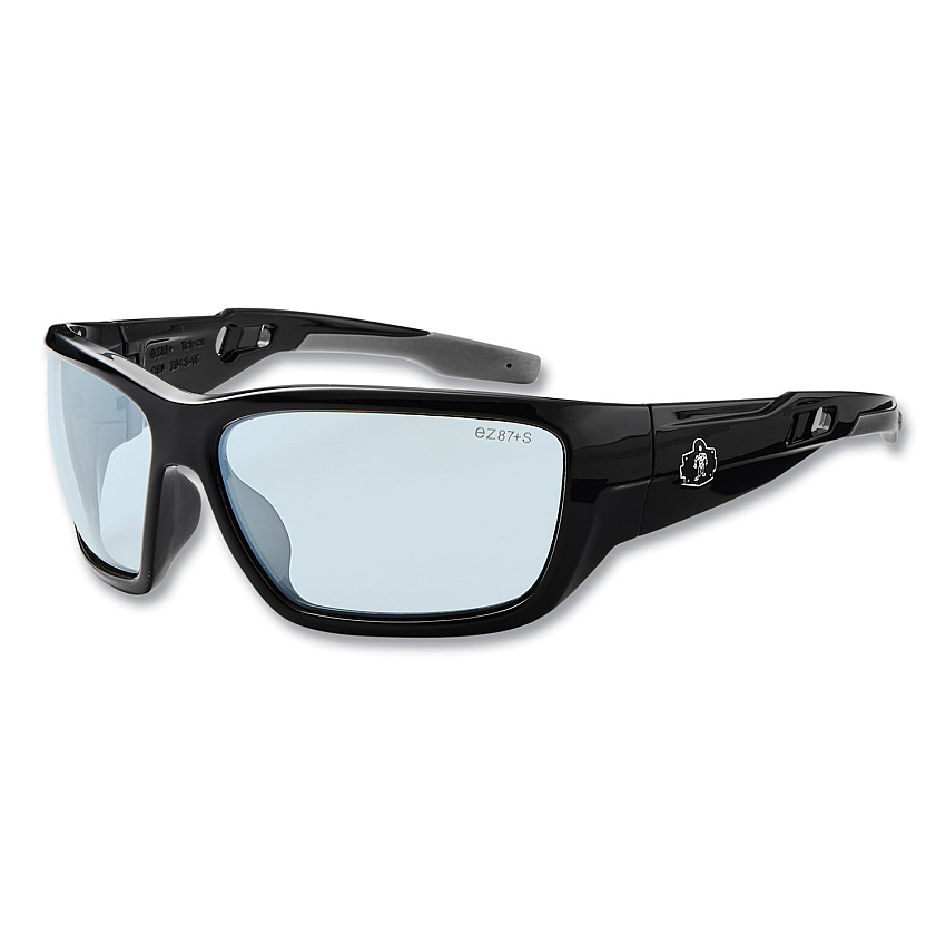 ergodyne Skullerz BALDR Safety Glasses, Black Nylon Impact Frame, Anti-Fog Indoor/Outdoor Polycarbonate Lens (57083)