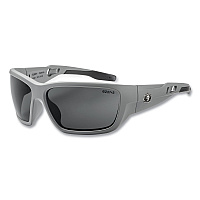 ergodyne Skullerz BALDR Safety Glasses, Matte Gray Nylon Impact Frame, Anti-Fog Smoke Polycarbonate Lens (57133)