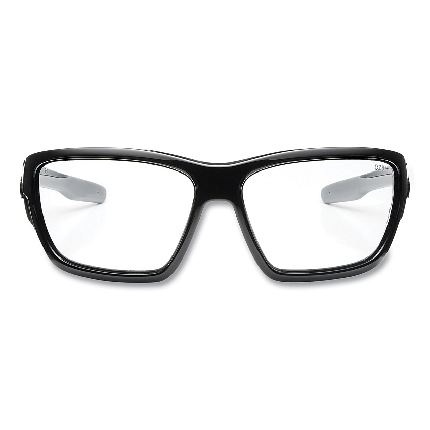 ergodyne Skullerz BALDR Safety Glasses, Black Nylon Impact Frame, Anti-Fog Clear Polycarbonate Lens (57003)
