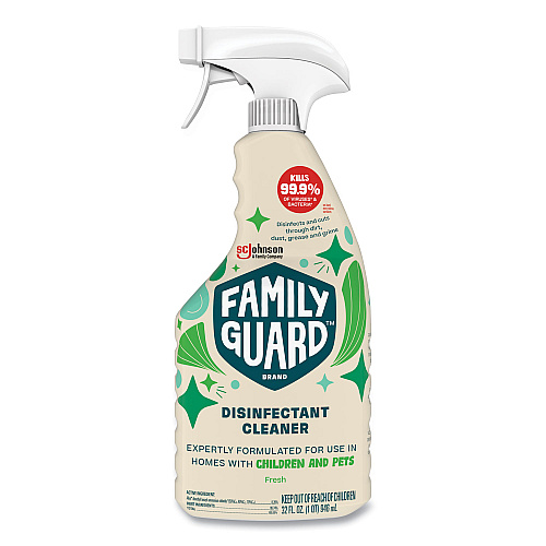 FamilyGuard Disinfectant, Fresh Scent, 32 oz Trigger Bottle, 8/Carton (327118)